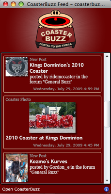 CoasterBuzz Feed screen shot