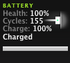 MacBook Pro battery after 155 charges